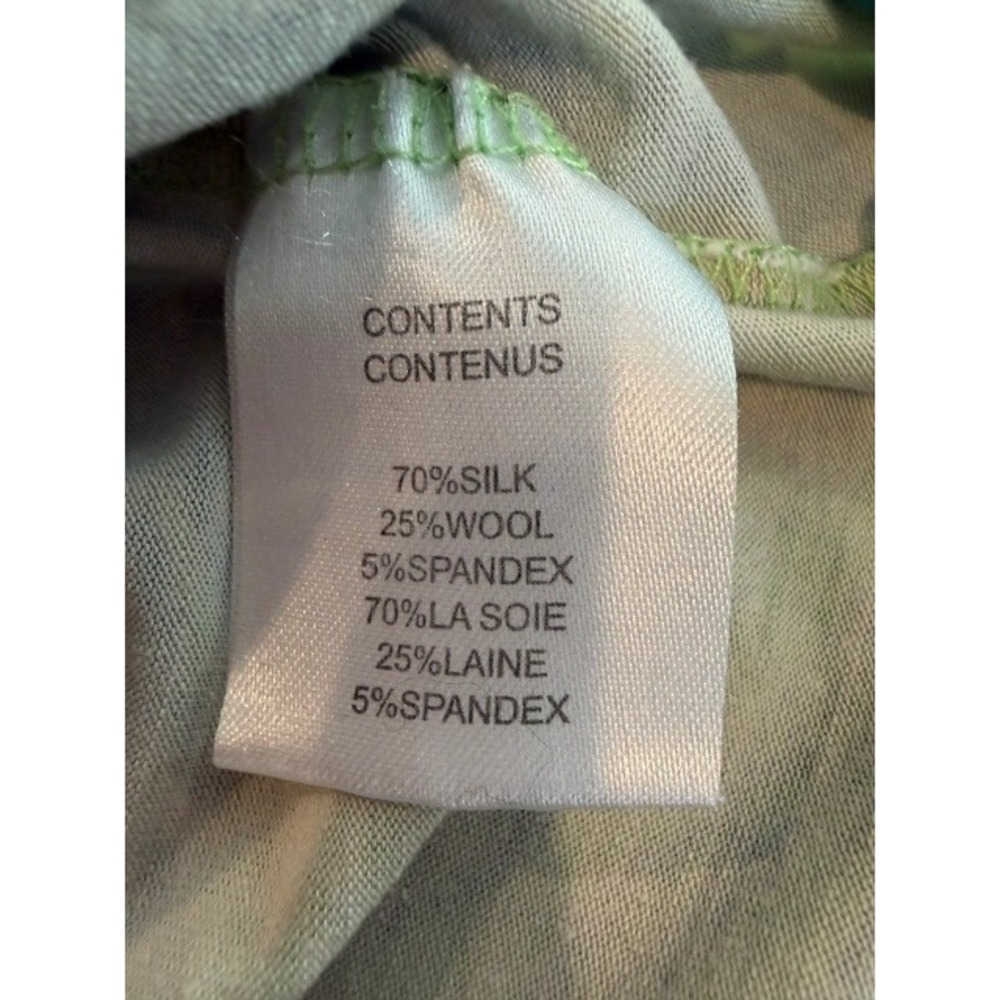 Neve St. Moritz Silk Wool Blend Quarter‎ Zip Ski Base Layer Top Green Women M - Picture 6 of 7